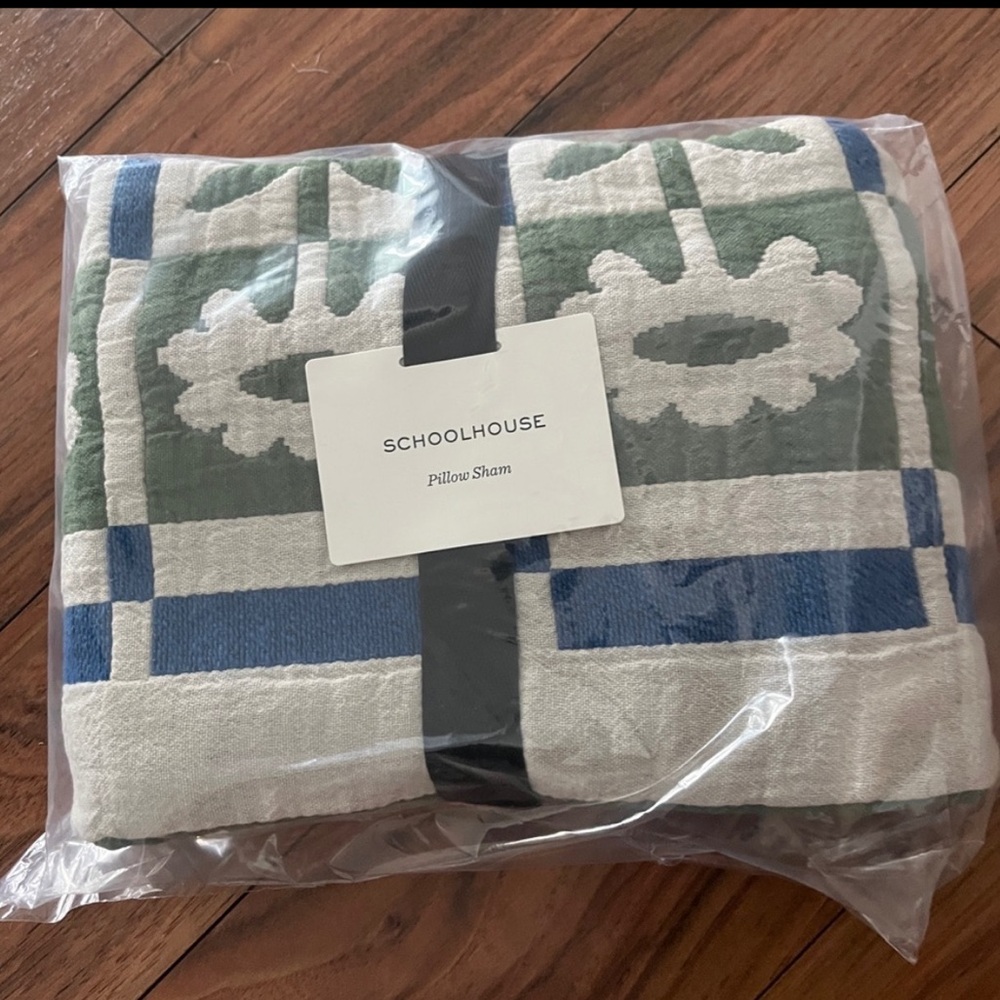 NWT Schoolhouse Stillwater Pillow Sham in Juniper (FOUR/ 4)